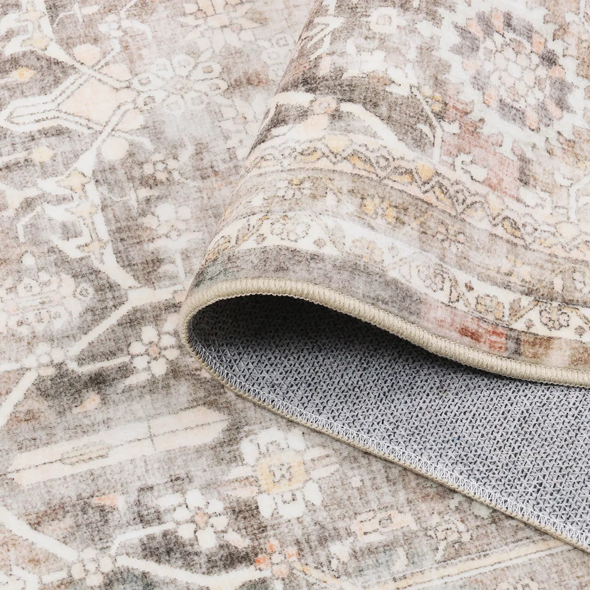 Velora Washable Vintage Sand Beige Rug
