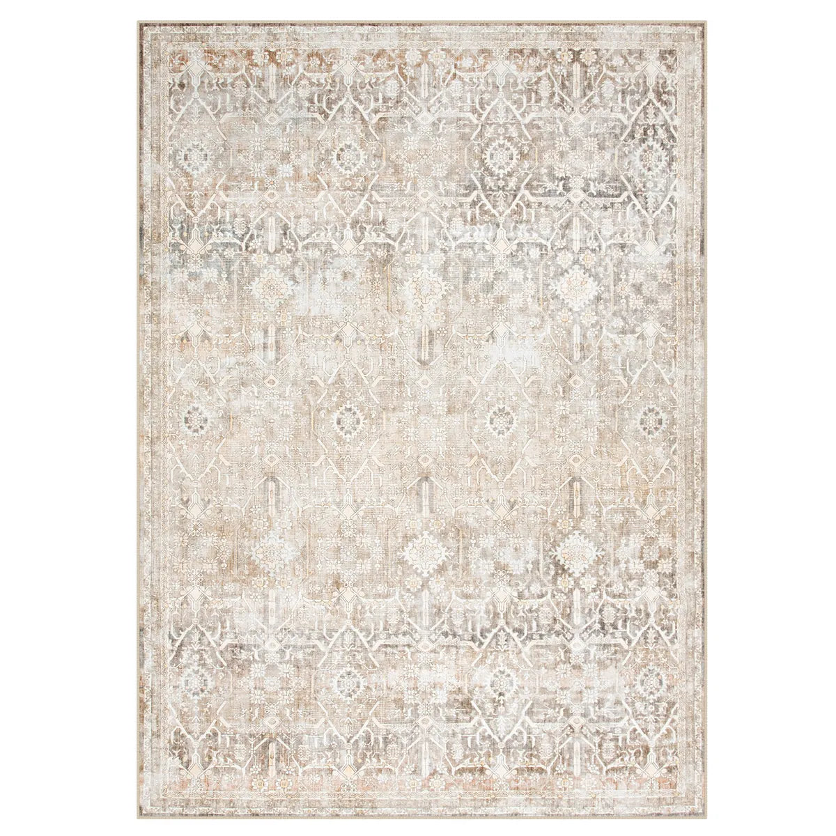 Velora Washable Vintage Sand Beige Rug