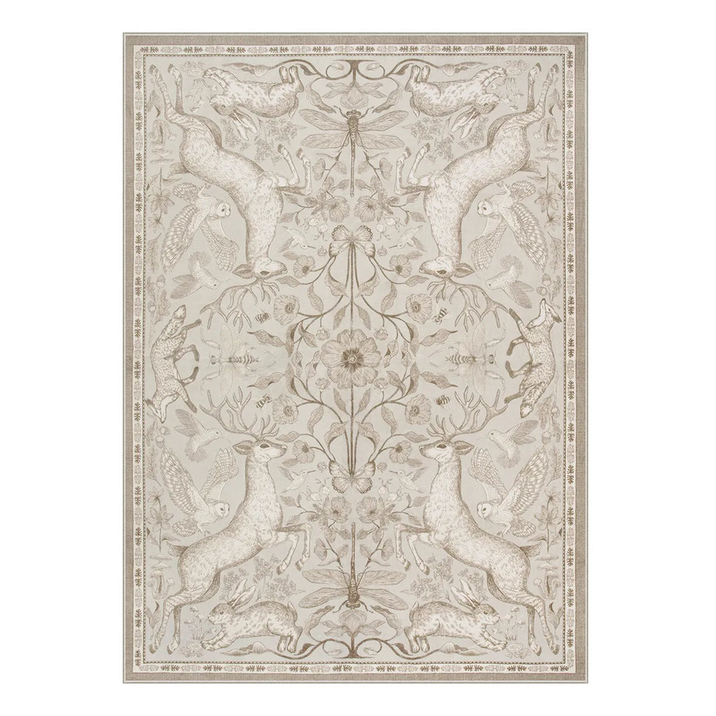 Dorval Washable Vintage Woodland Beige Rug