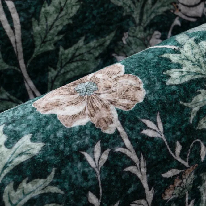 Noirel Washable Vintage Leopard Green Rug