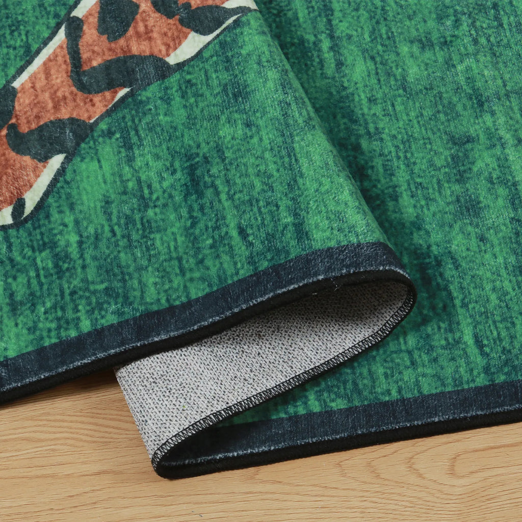 Totem Washable Aesthetic Tiger Green Rug